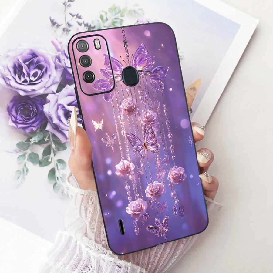 Case for Itel Vision 1 Pro Matte Soft Silicone Black butterfly Shockproof Phone Bags For ItelS16 S 16 Vision1pro Back Covers