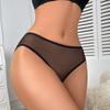 Sexy Lace Briefs Womens Low Waist Seamless Panties Female Transparent Hollow Out Underwear Solid Color Mesh Printing Lingerie