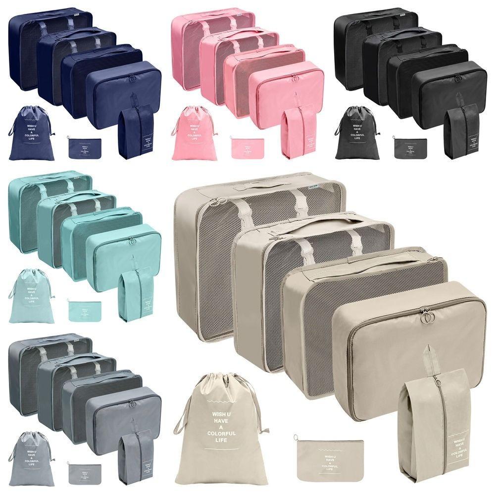 7Pcs/Set Large Capacity Suitcase Packing Cubes Set Folding Clothes Shoe Tidy Pouch Wardrobe