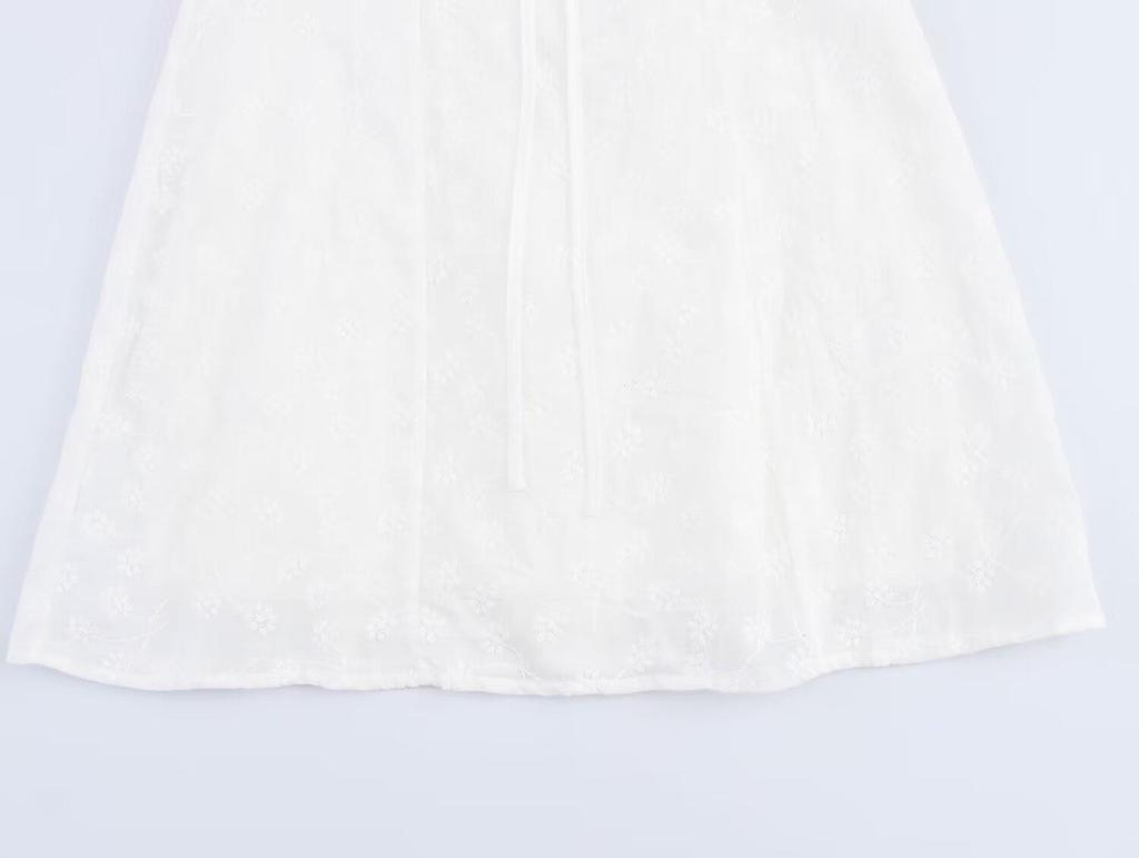 2025 Spring Women's European & American Style Lace-Up Lace Short Dress