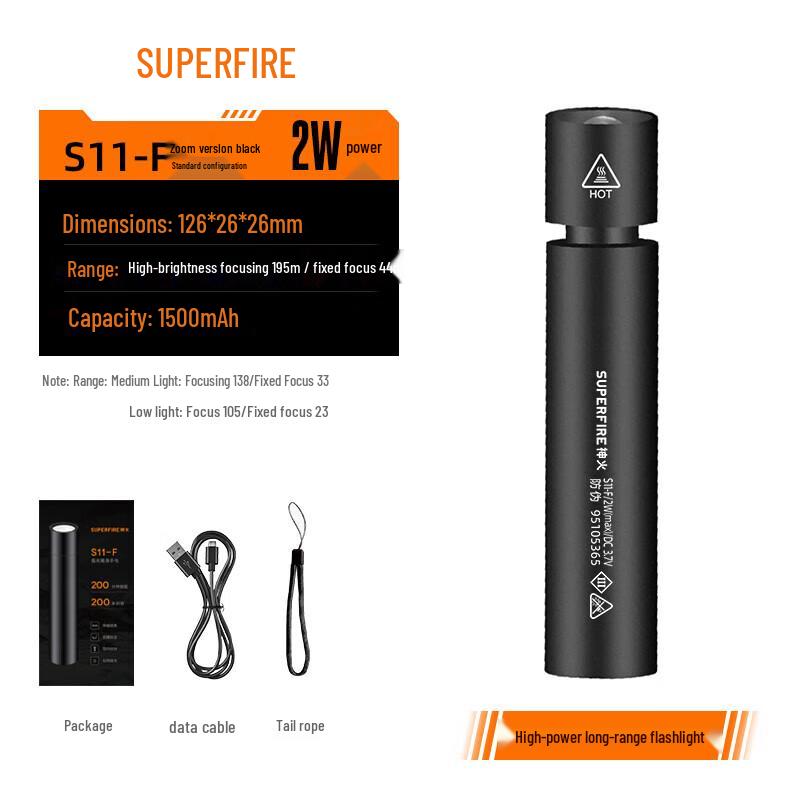 SupFire S11-F Мини-фонарик светодиодный перезаряжаемый