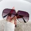 Large Frame Metal Sunglasses Colorful V8 Sunglasses Fashionable Trend One-piece Personalized Sunglasses