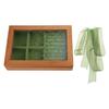 Necklace Storage Box Suitable for Ladies Girls Solid Wood Display Jewelry Stand Glass Dust-Proof Flip Cover Cases