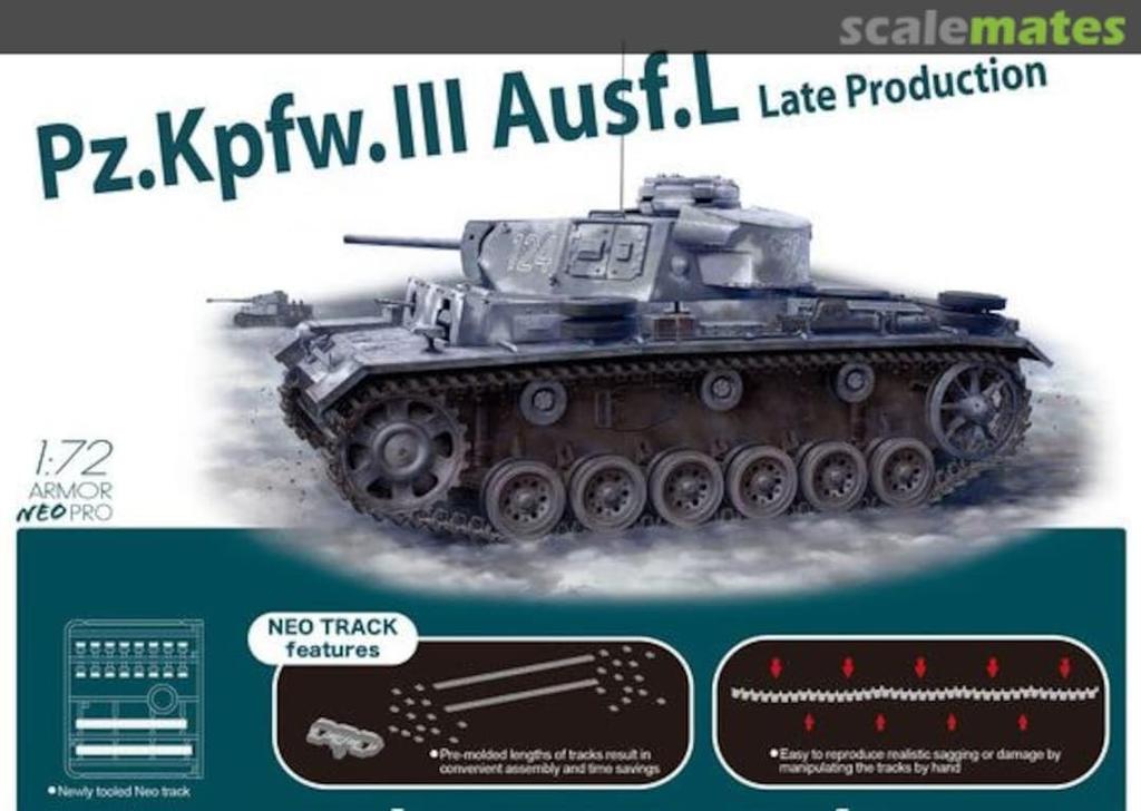 Dragon WWII German Army Panzer III L Late Production Type with NEO Truck Plastic Model DR7645 1/72 Ausf.