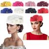 Шляпка- fascinator Шерстяная с хрустальным цветком Шляпа стюардессы для коктейльной вечеринки Аксессуары для костюма 1920-х годов Шляпка Флэппер