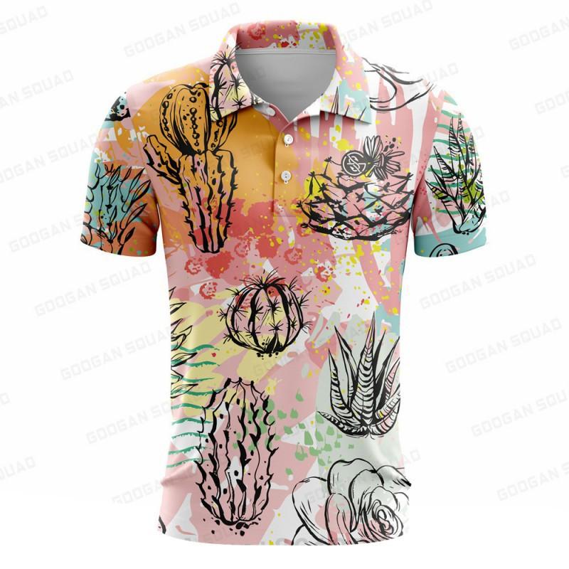 Men's Golf Shirt Polo T-Shirt Sports Clothing Short-sleeved Top Breathable