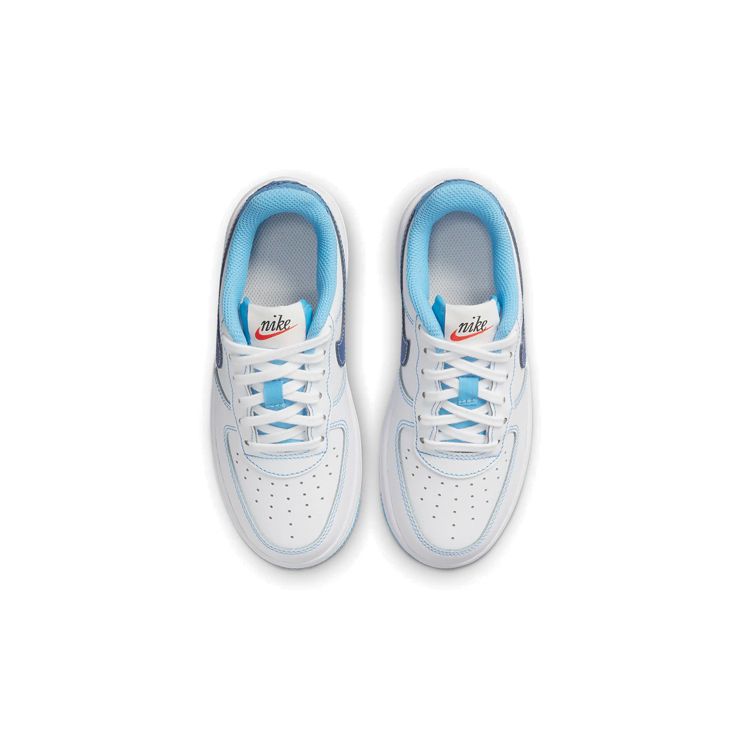 Nike Force 1 S50 PS White University Blue Детские кроссовки Sail Deep-Royal-Blue DB1754-100