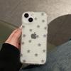 Korean Glitter Star Phone Case, Compatible with iPhone 12, 13, 14 Pro Max, 15 - Transparent for Women