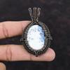 Dendrite Opal Pendant Copper Wire Wrapped Jewelry Handmade Gemstone Pendant Dendrite Opal Jewelry Copper Wire Wrap Pendant Anniversary Gift