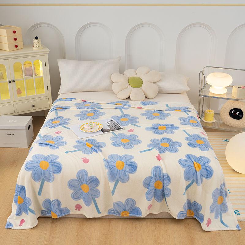 Flannel Insulated Air Conditioning Blanket for Dormitory, Single, and Double Beds