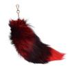 Furry for Keychain Oversized Fox Hair Cuestion Silver Blue Fox Tail Accessories Lady Bag Charm Car Keychain for Women