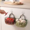 Корзина для хранения приправ Кухонная настенная корзина для хранения Коробка для хранения мелочей Подвесная корзина для овощей Стойка на стене