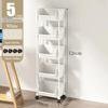 Mobile Bookshelf Multi-Layer Bathroom Shelves With Wheels Kitchen Groceries Organizer Shelf Bedroom Storage Rack Utility Cart