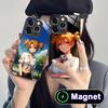 Вечное Лето Алиса Стеклянный Чехол для Телефона MagSafe для iPhone 17 16 15 14 13 12 11 Air Pro Max Plus Mini Цветной Чехол