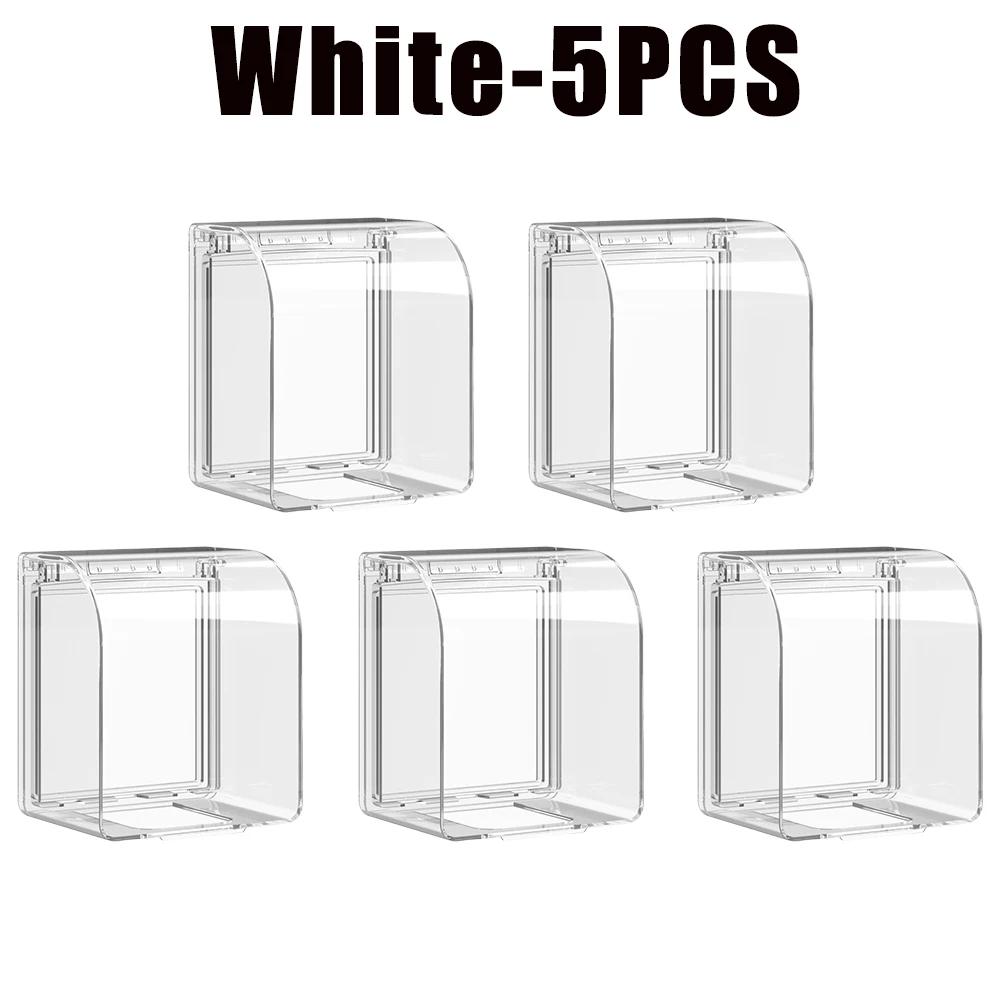 Настенная розетка типа 86 Водонепроницаемый корпус Прозрачная крышка для выключателя Бытовая защита электрической розетки Аксессуары