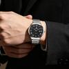 RUIGE New Men's Texture Watch, Stainless Steel Strap Calendar Men's Fashion Business Night Light Waterproof Watch
