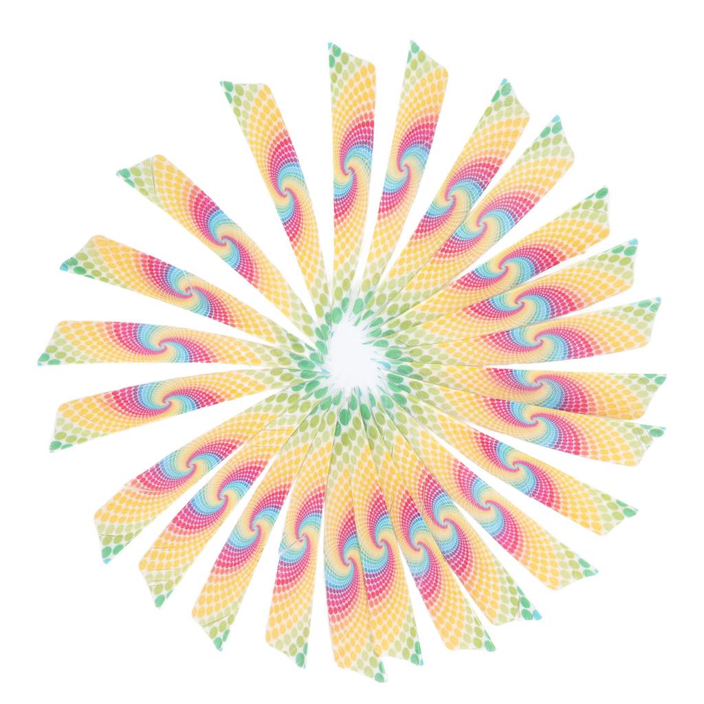 50Pcs Arrow Fletches Lightweight Fashionable Versatile 4inch Shield Feather Fletching for Archery DIY Double Sided