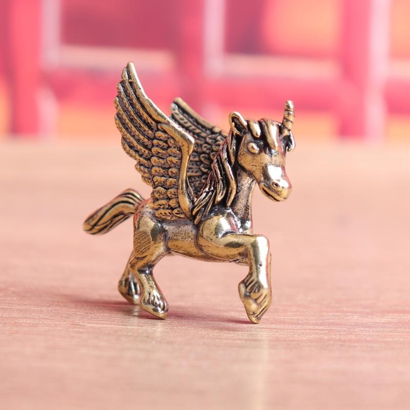 Винтажная медь Европа Мифологические животные Храбрые воины Лошади Украшения Латунь Пегас Домашний декор