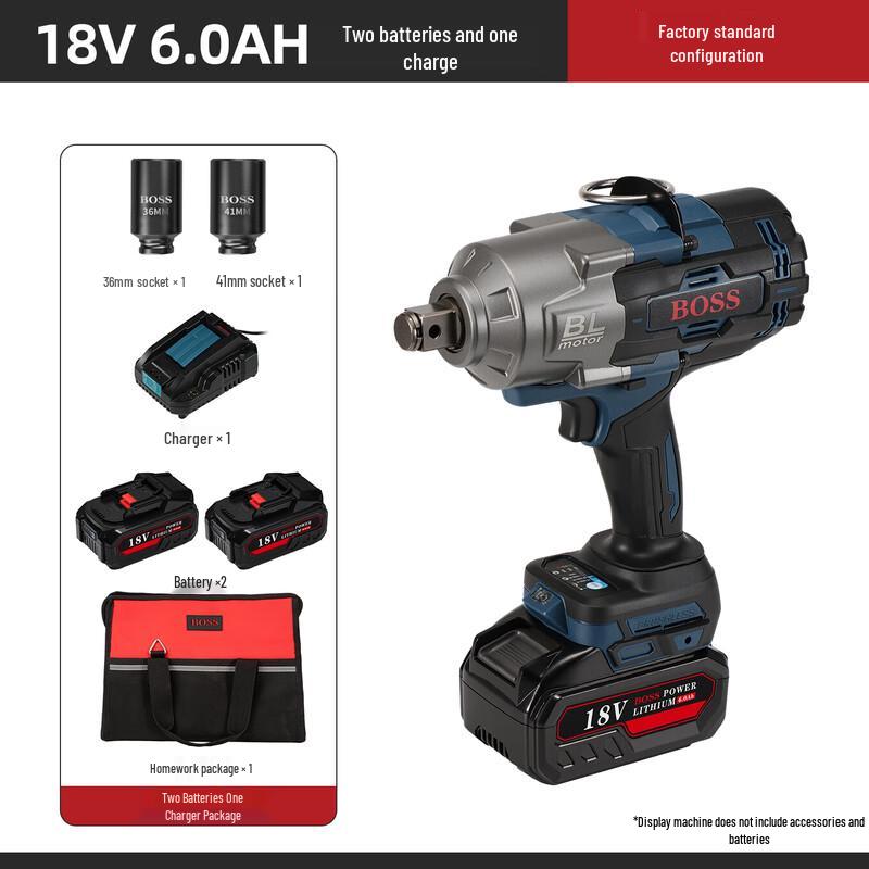 BOSS 18V Cordless Impact Wrench & Drill BS-2021 CN plug (adapter included)