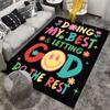 Doing My Best and Letting God Carpet Non-slip Rug Suitable for Living Room and Bedroom Sofas