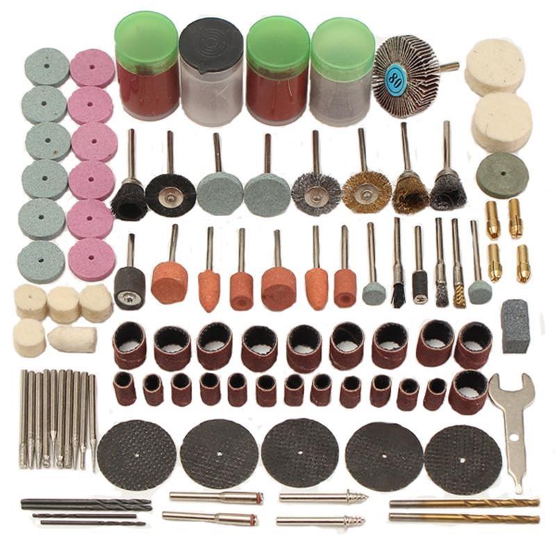 161 шт. Мини-дрель Многофункциональный роторный инструмент Набор аксессуаров Шлифовальный полировальный набор Электрическая шлифмашина Микродрель Шлифовальный полировальный набор