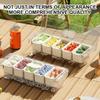 Transparent Refrigerator Storage Box 5 Grid Chilled Fruit Fresh-keeping Box Ice Fruit Tray