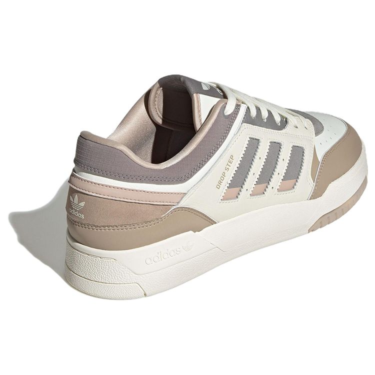 adidas Оригинальные низкие кеды Originals Drop Step с нескользящей подошвой, прочные, унисекс, серые, коричневые, IG6063