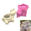 Cartoon Flower Pots Mold Epoxy Resin Molds Pen Holder Candle Holder Cement Planter Silicone Mould Home Decorations