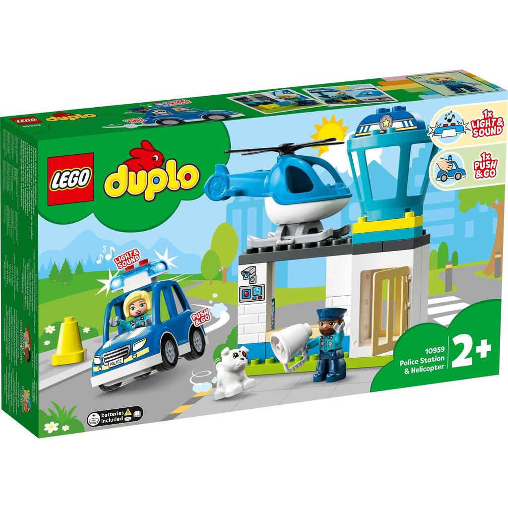 LEGO Duplo Duplo City Police Station Helicopter 10959 Toy Block Present Infant Baby Police Police Station Helicopter Boys Girls 2 Years Old and Up