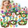 Large building blocks flowers garden bouquet children creative set xxl
