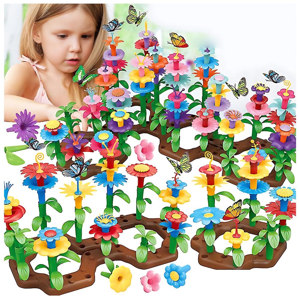 Large building blocks flowers garden bouquet children creative set xxl