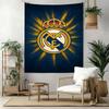 Real Madrid Aesthetic Tapestry Rustic Farmhouse Perfect for Reading Corner Dorm Wall Balcony Multipurpose Tasseled Design Ideal Gift for Housewarming