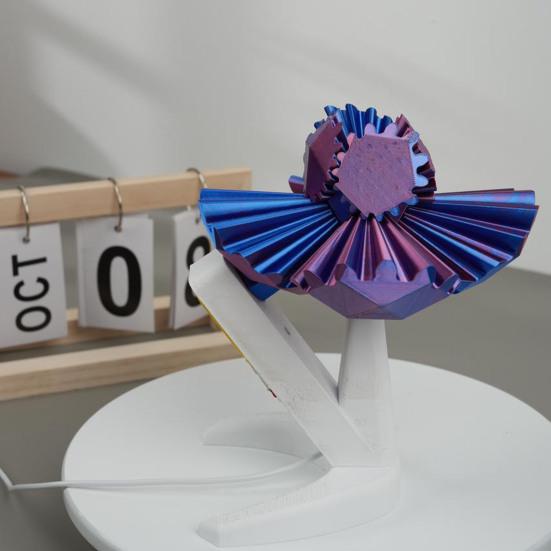 3D-печатный электрический мяч-шестерня с основанием для снятия стресса, двойной режим, вращающийся мяч, украшение, вращающаяся сфера-шестерня, сенсорная игрушка для игрушек на столе для детей и подростков