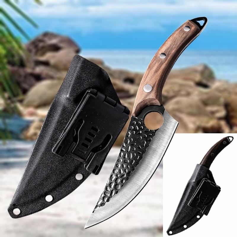 Handmade Stainless Steel Kitchen Chef Boning Knife Fishing Knife Meat Cleaver Cooking Cutter Butcher Knife