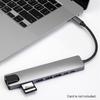 8-в-1 USB C концентратор Type-C адаптер-хаб док-станция многопортовый адаптер с 4K HD RJ45 Ethernet USB 2.0 PD портом зарядки Совместим с ПК Ноутбуком Телевизором