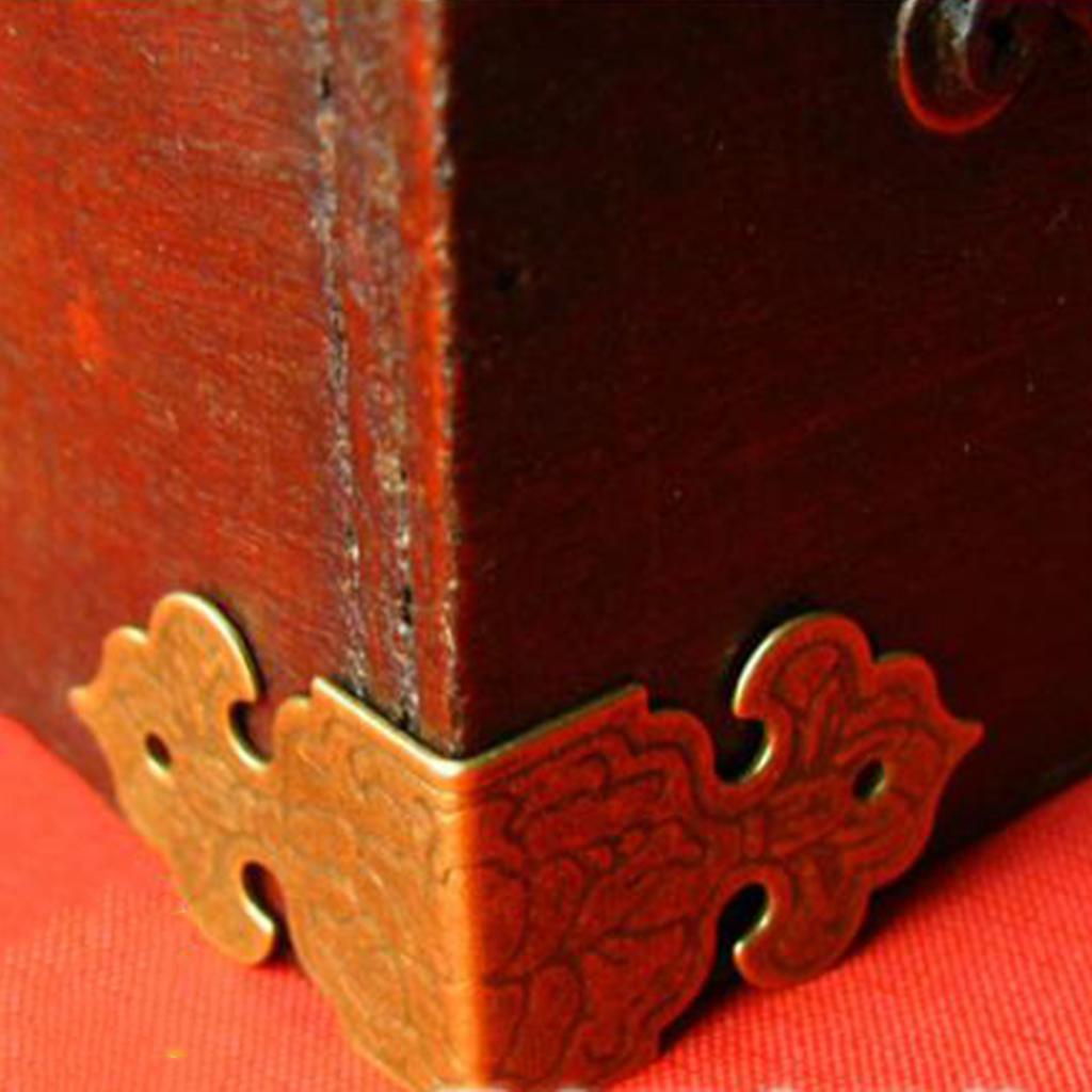30 Pieces Vintage Decorative Wood Box Corner Protector Guard Edge Cover