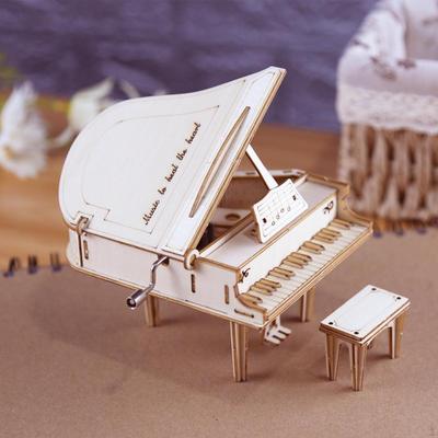 3D пазлы для взрослых, фортепианная музыкальная шкатулка, деревянная головоломка, сборка игрушечных моделей, наборы для сборки