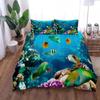 Underwater Fishes Duvet Cover Set King Queen Double Full Twin Single Size Duvet Cover Pillow Case Bed Linen Set
