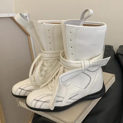 Новая осенне-зимняя модная обувь до щиколотки, женские ботильоны на внутренней платформе, женские короткие ботинки в стиле ретро на шнуровке, дизайнерские женские ботинки