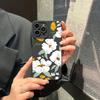 Luxury Floral Flower Silicone Phone Case For iPhone 16 15 14 Plus 13 Pro Max 12 11 X XS XR 7 8 16 Plus SE Shockproof Soft Cover