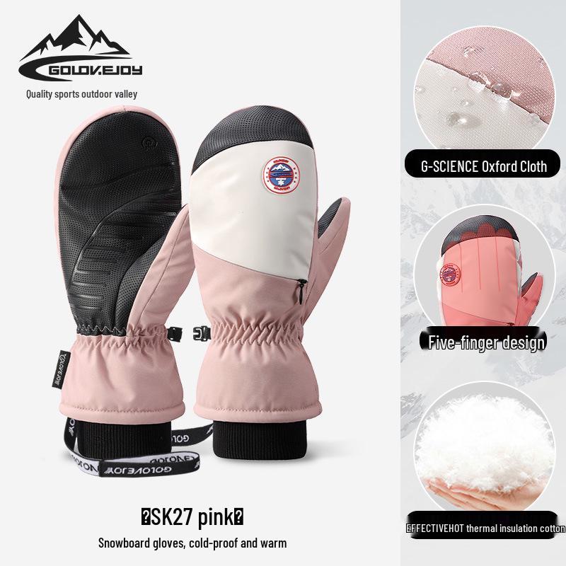 Зимние лыжные перчатки с сенсорным экраном - Ветрозащитные, Морозостойкие, Плюс бархат для мужчин и женщин