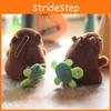 Keychain Capybara Plush Toy With Wagging Tail Pp Cotton Filled Gift Idea