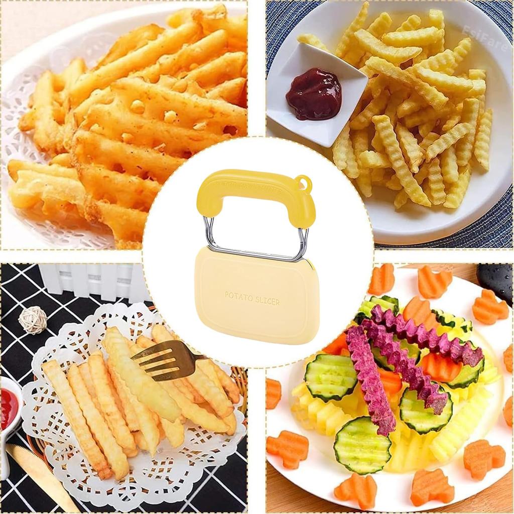 EsiFare Картофелерезка Волнорезка Слайсер для моркови, картофеля, лука, картофеля фри Нож для нарезки картофеля ломтерезка Овощной нож Посуда для дома