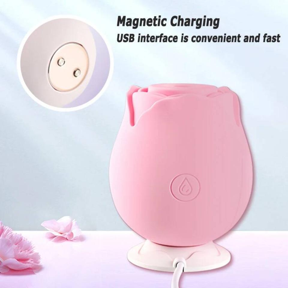 Powerful Sucking Rose Vibrator Sexy Toy For Women Oral Nipple Clit Sucker Stimulator Massager 18+ Adults Female Toys 10 Modes