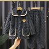 Autumn Winter Kids Thicken Warm Flannel Pajamas Baby Solid Long Sleeve Sleepwear Boys Girls Casual Clothing Sets Pyjamas