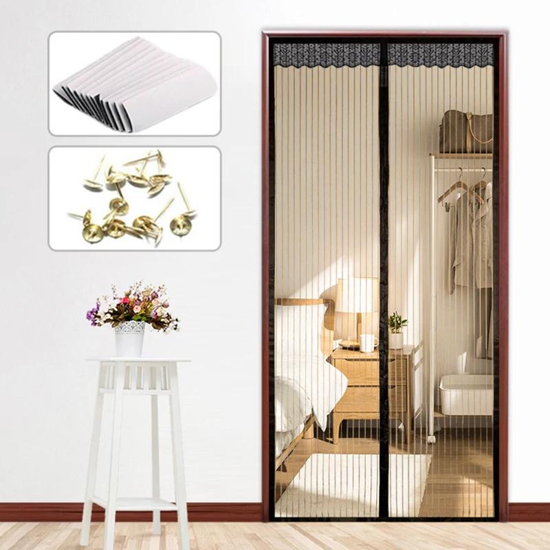 Противомоскитная штора для двери Сетка для защиты от насекомых Сетка для перегородки Магнитная сетка для двери Шторы без проколов Сетка от комаров