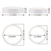 10Pc White Mason Canning Drinking Jars Lid 70Mm/86Mm Inner Diameter Plastic Covers Unlined Ribbed Lids Storage Caps Replacements