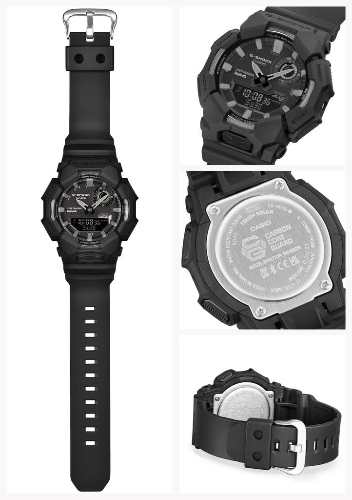 Часы Casio Полностью черные с функцией Life Log Прочные и материалы G-Shock GA-B010-1A1JF Мужские Измерение, Bluetooth, Солнечные, Экологичные