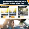Veharvim 2 Pack Polarized Sun Visor Extender/ Extension With PC Lens And Side Sunshade, Anti-Glare, UV-Filtering For Car With Zipper Slider (Driver +