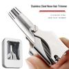 Доступный ручной триммер для волос в носу из нержавеющей стали - Моющийся инструмент для груминга, унисекс